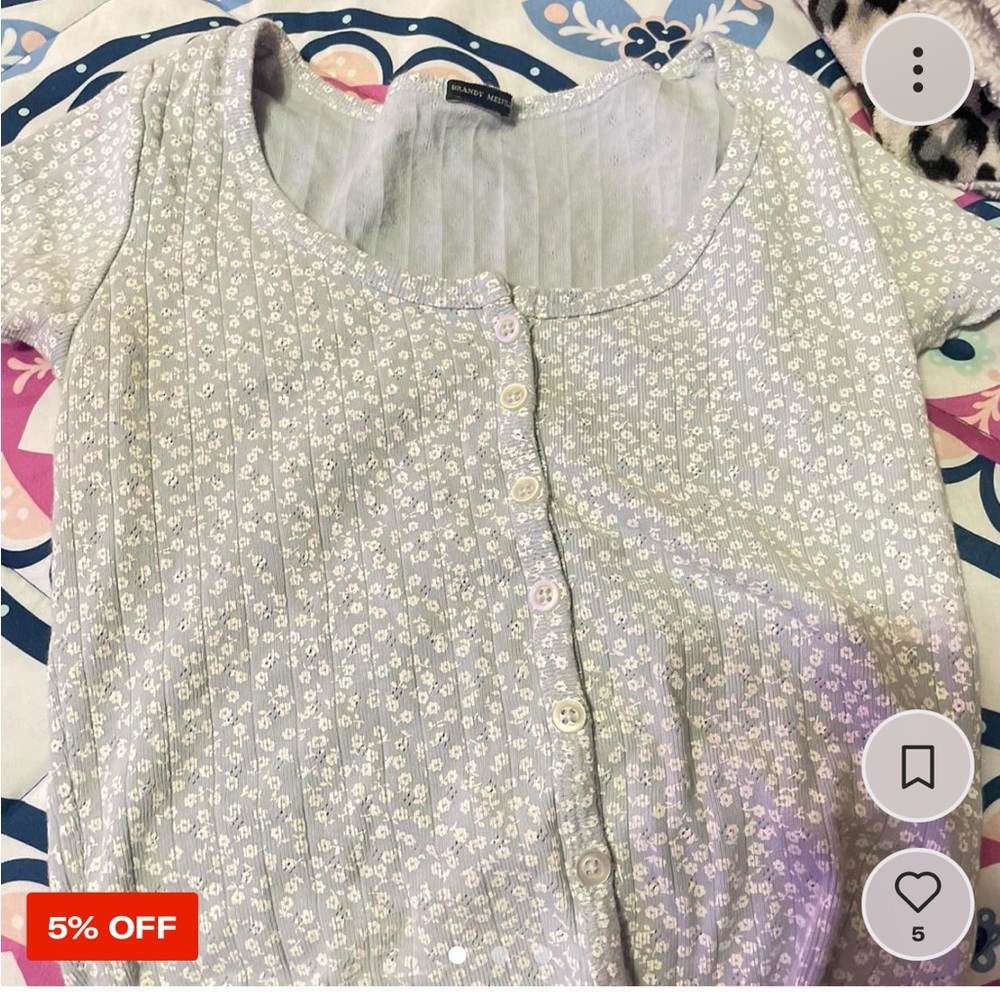 Floral Zelly Brandy Melville top